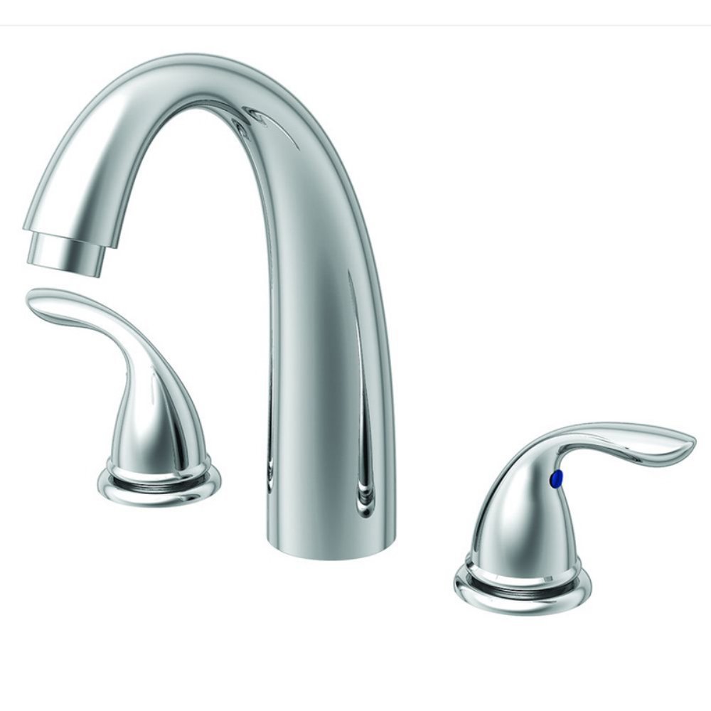Single Handle Roman Tub Faucet with Lever - Aqueous Faucet Racine Deck Mount for Bathroom & Spa | Perfect for Luxury Bathtubs & Relaxing Bath Experience