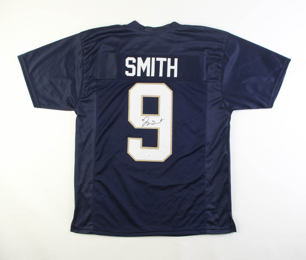 Jaylon Smith Autographed Blue Notre Dame Fighting Irish Football Jersey - Perfect for Collectors, Fans & Sports Memorabilia Displays