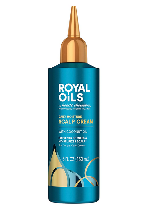 Head & Shoulders Royal Oils Daily Moisture Scalp Cream with Coconut Oil - Hydrating Dandruff Treatment for Dry Scalp & Hair - Perfect for Daily Use at Home or Travel