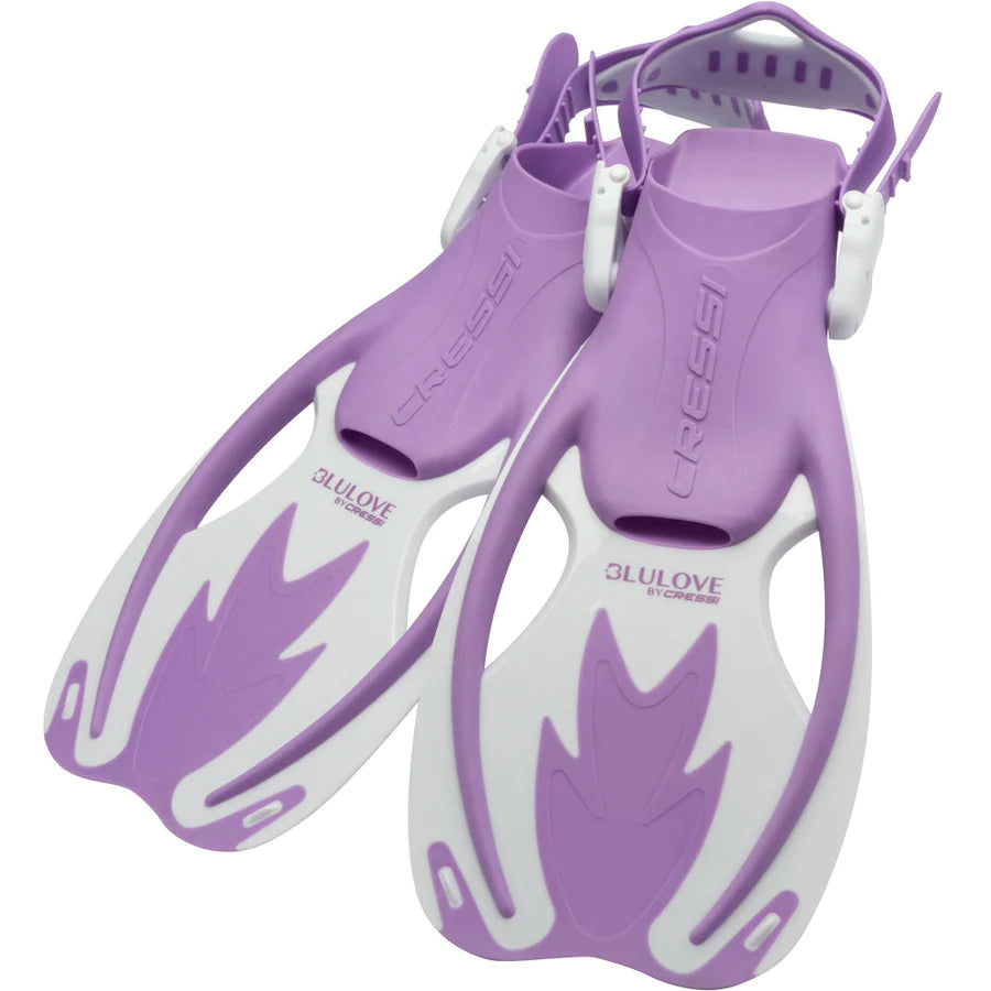 Cressi Rocks Youth Snorkeling Fins - Comfortable & Durable Swim Fins for Kids in Lilac - Perfect for Pool, Beach & Ocean Adventures