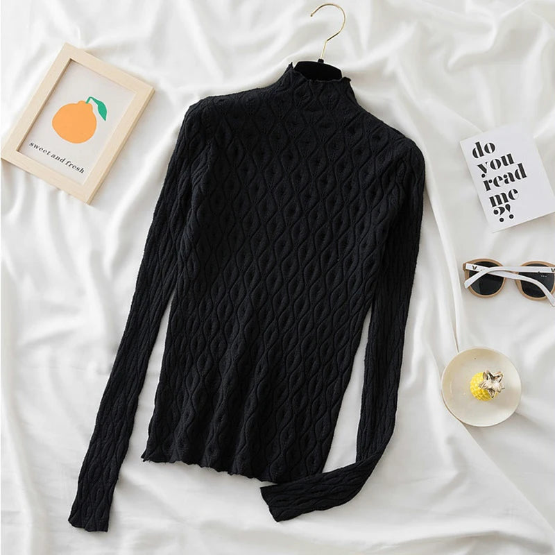 Luxury Cashmere Turtleneck Sweater for Women - Soft Warm Winter Pullover - Perfect for Office, Dating & Holiday Outfits