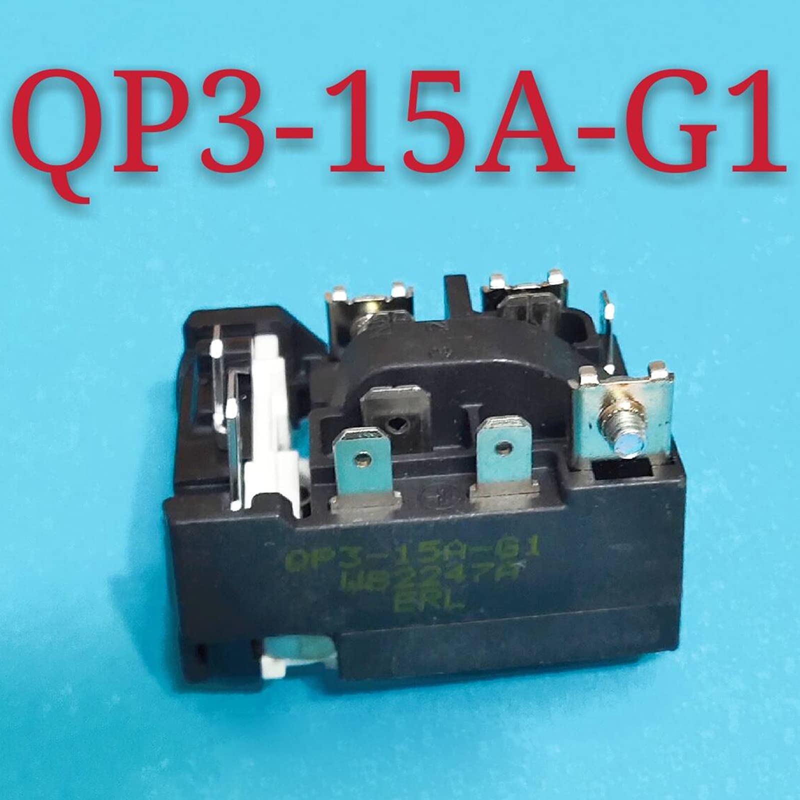 QP3-15A-G1 Refrigerator Starter Relay with Overload Protection - Compatible with Refrigerator Compressors - Perfect for Home Appliances Repair & Maintenance