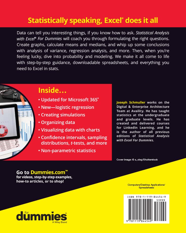Statistical Analysis with Excel For Dummies - Step-by-Step Guide to Data Analysis | Learn Excel Statistics for Business, Research & Academic Projects