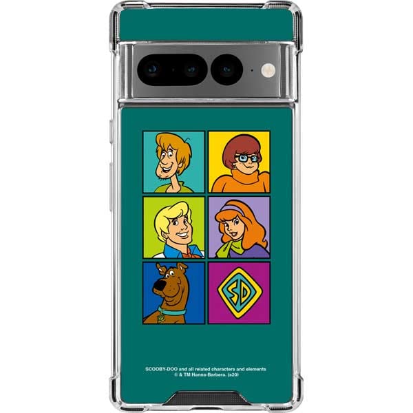 Official Scooby-Doo Crew Google Pixel 7 Pro Clear Case - Fun Protective Cover for Fans