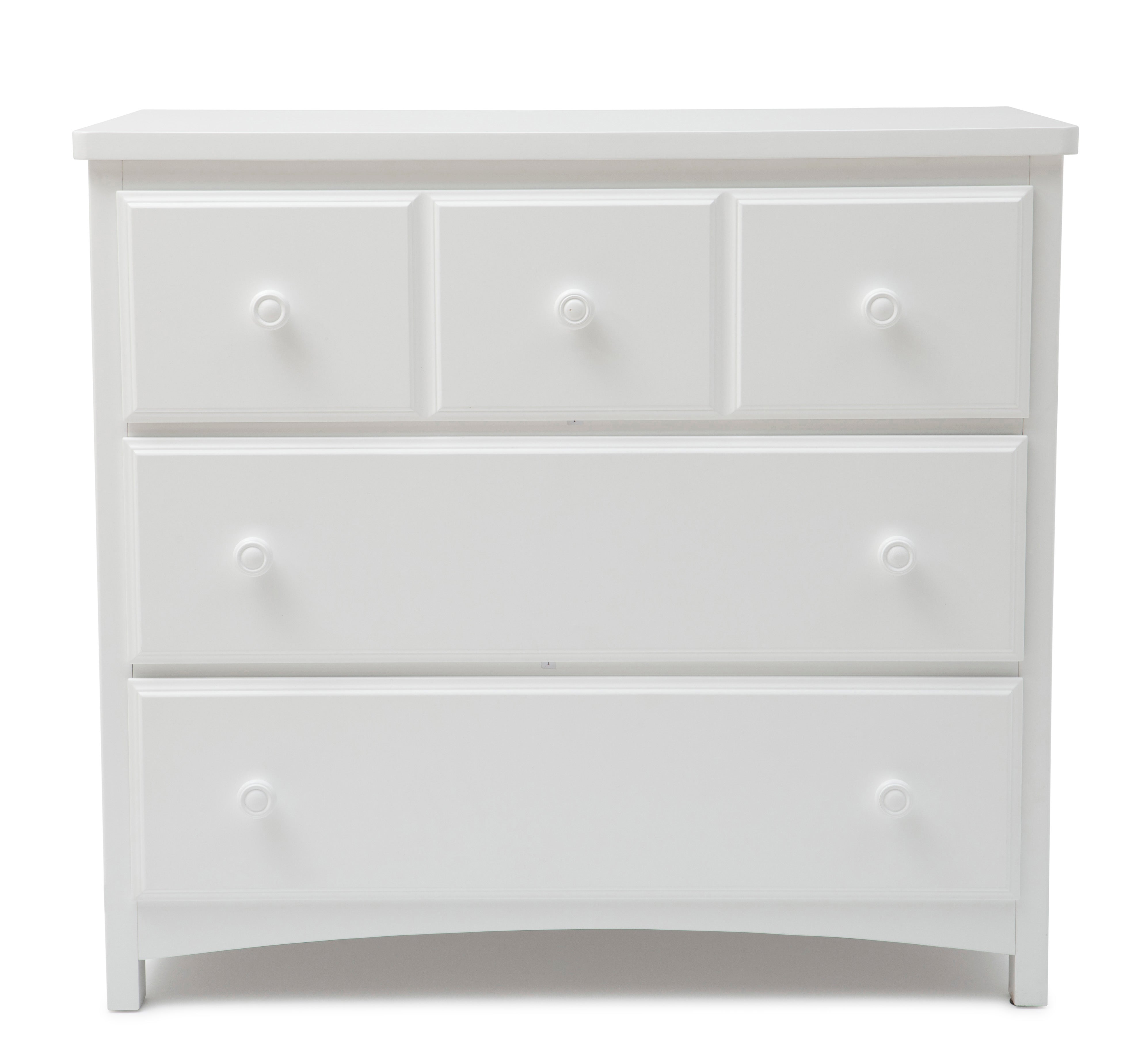 3 Drawer Dresser with Interlocking Drawers - Sturdy Wooden Bedroom Storage Organizer for Clothes, Accessories & Home Decor | Perfect for Bedrooms, Dorms & Guest Rooms