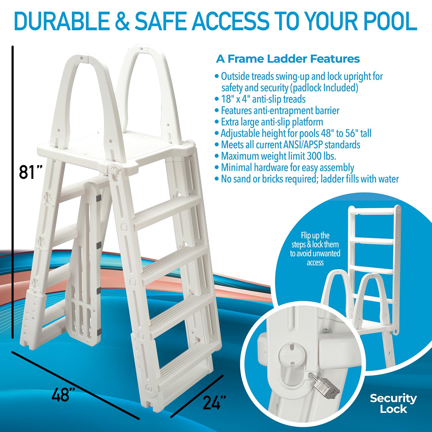 21 Foot x 52 Inch Doughboy Above Ground Pool Kit - Steel Wall Pool with Liner, Sand Filter, Pump & Skimmer - Made in USA by Hollowell Industries - Perfect for Backyard Family Fun & Summer Relaxation