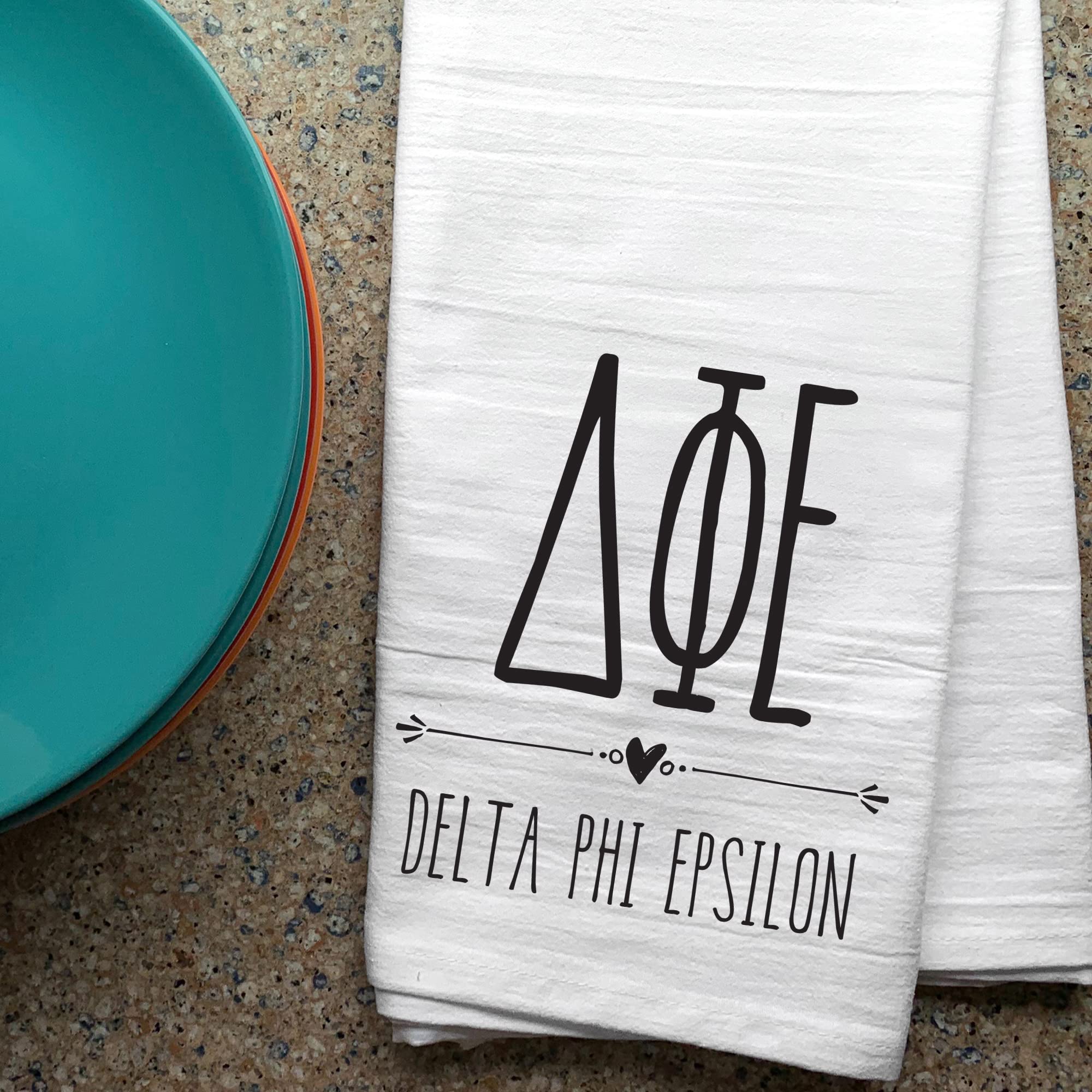 Delta Phi Epsilon Kitchen Towels - Sorority Dish & Tea Towels for Kitchen Decor & Gifts