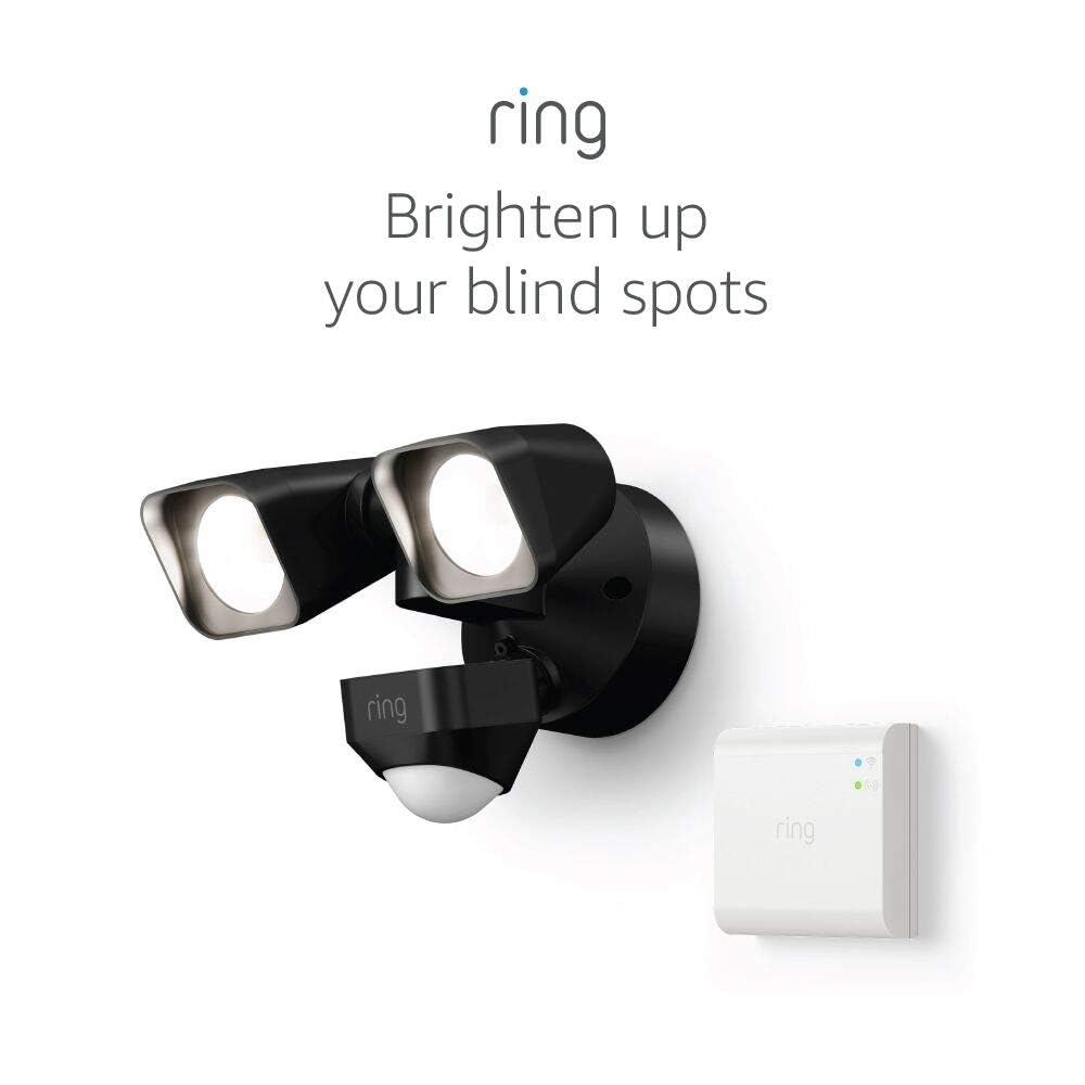 Ring Smart Floodlight - Wired Outdoor Security Light with Motion Sensor for Home Safety