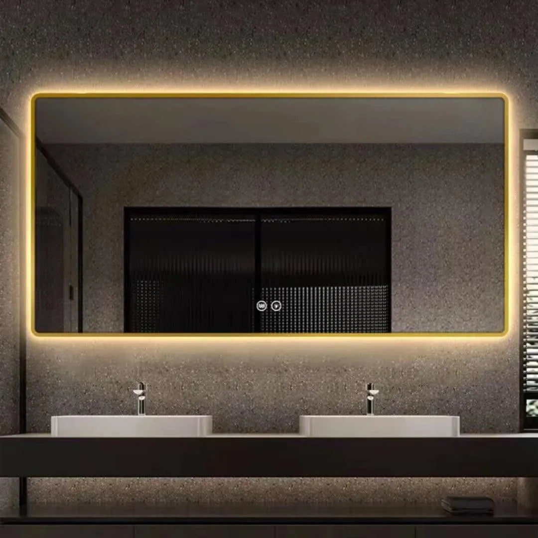 LED Mirror with Touch Control and Smart Night Light - Perfect for Bathroom Vanity, Makeup, and Dressing Room
