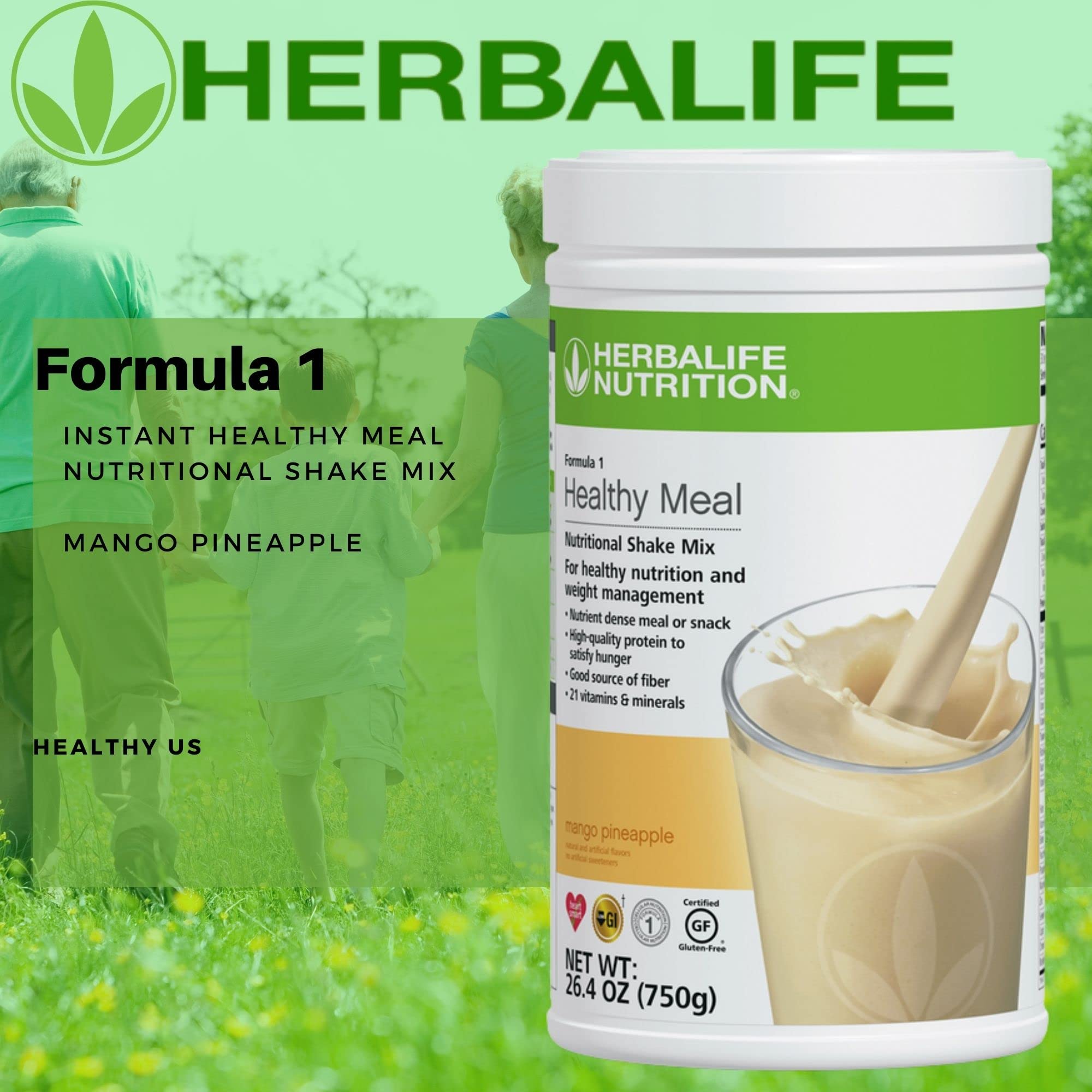 HERBALIFE Trio Combo: Formula 1 Nutritional Shake Mix (Mango Pineapple 750g), Herbal Aloe Concentrate (Original 473ml) & Herbal Tea Concentrate (Lemon 102g) - Healthy Meal Replacement & Wellness Boost for Weight Management, Energy & Digestion Support