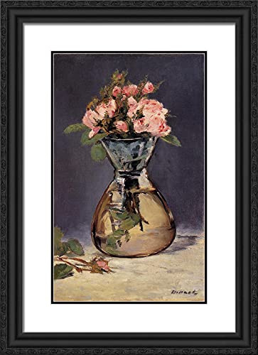 Black Ornate Wood Frame with Double Matting
