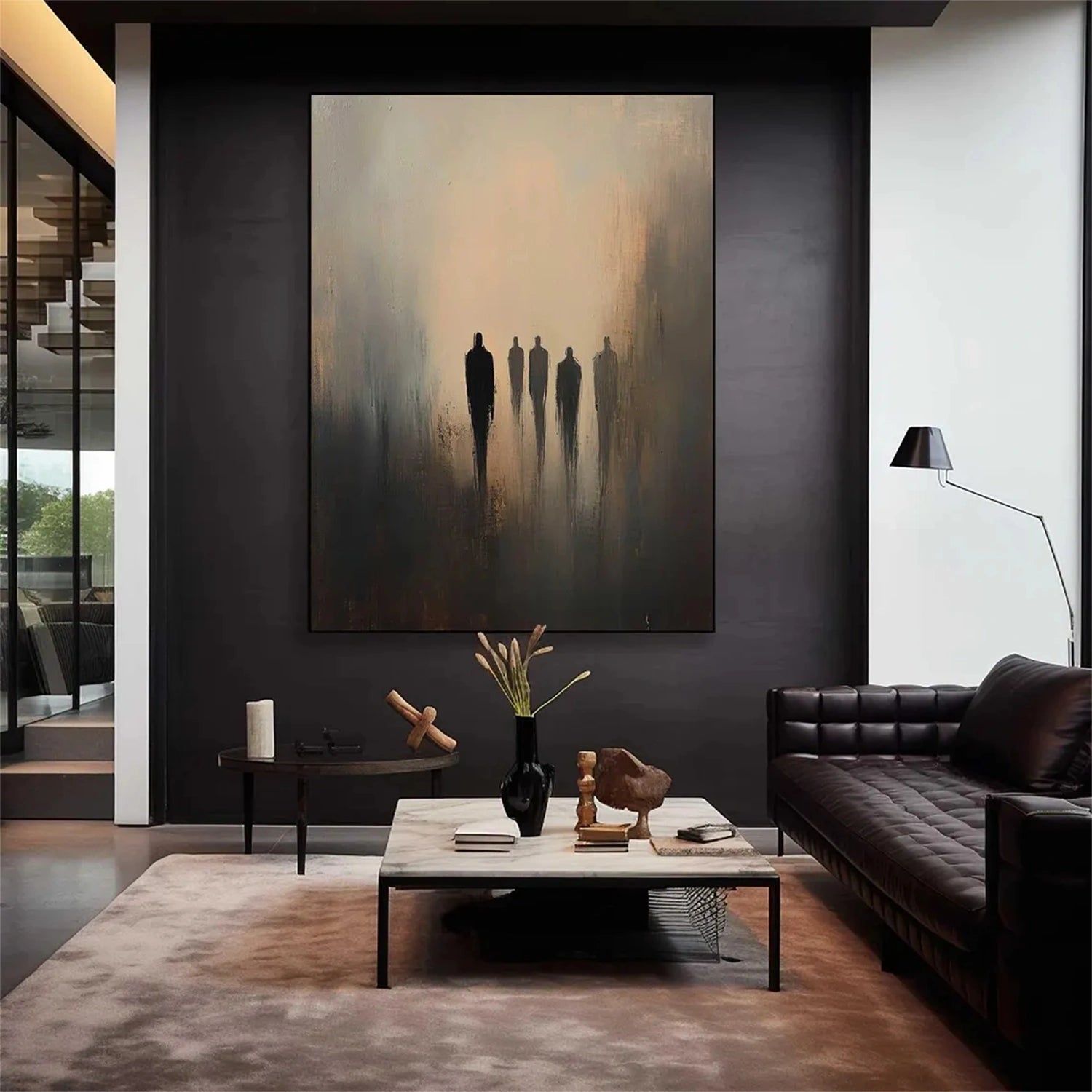 Abstract Painting #AB 270 - Modern Wall Art for Living Room, Bedroom & Office Decor | Large Canvas Artwork for Home & Commercial Spaces