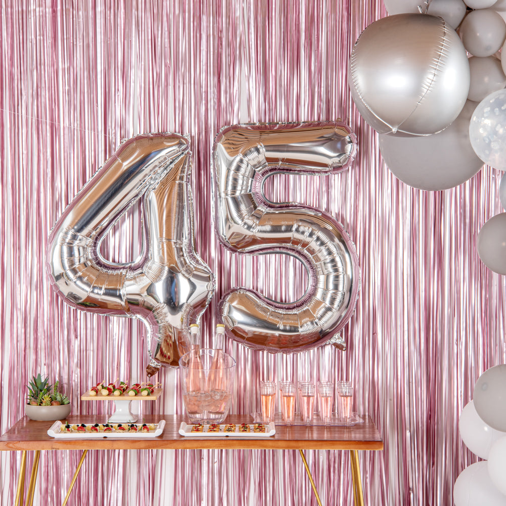Balloonify Silver Mylar Number 4 Balloon - 40 Inch Large Foil Helium Balloon (1 Count) for Birthday Parties, Anniversaries & Special Events