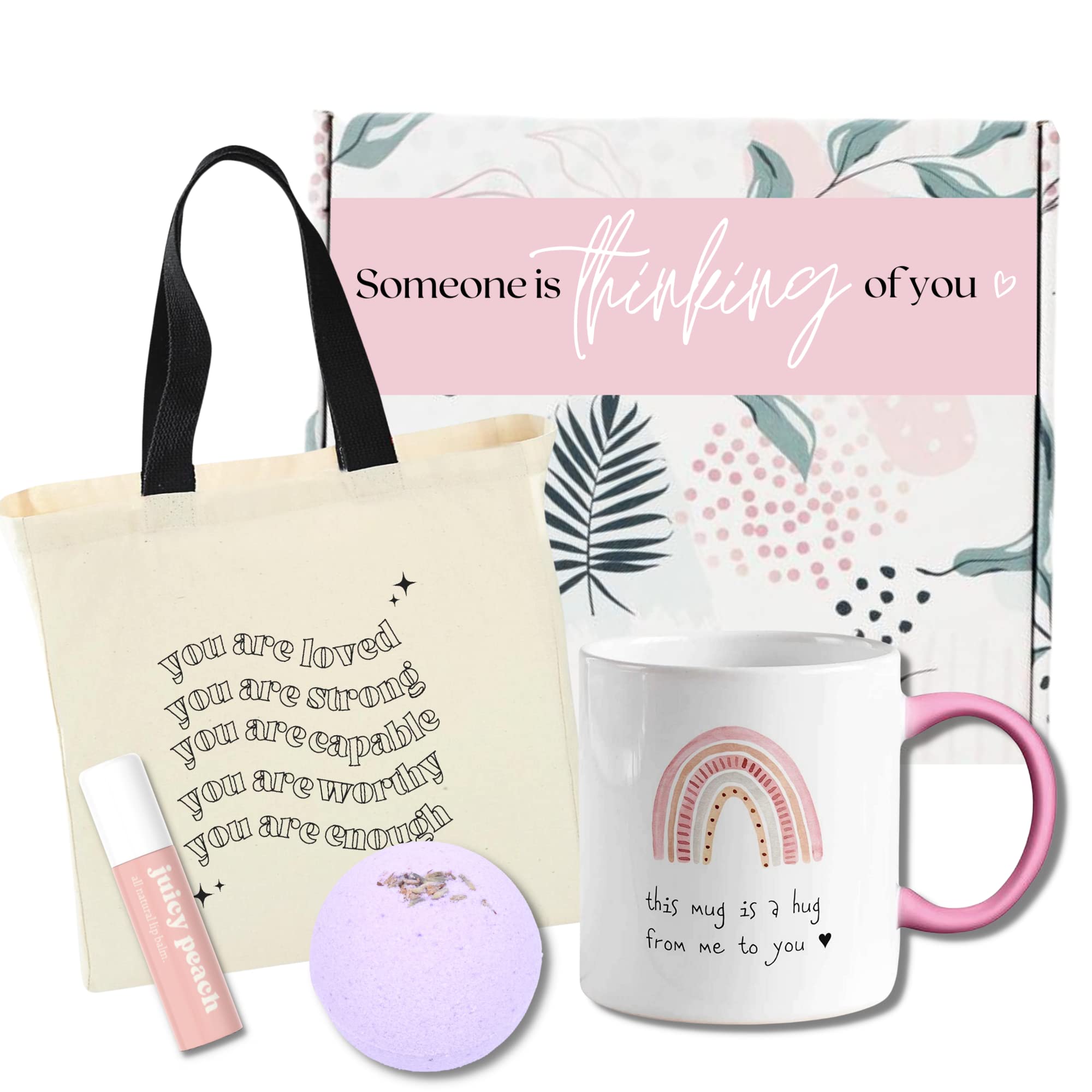 Thinking of You Gift Box for Women - Tote Bag & Mug Set | Birthday, Relaxation & Care Package for Her | Unique Gifts for Mom, Sister & Best Friend | Chemotherapy Support Gift | Perfect for Birthdays, Get Well Soon & Special Occasions