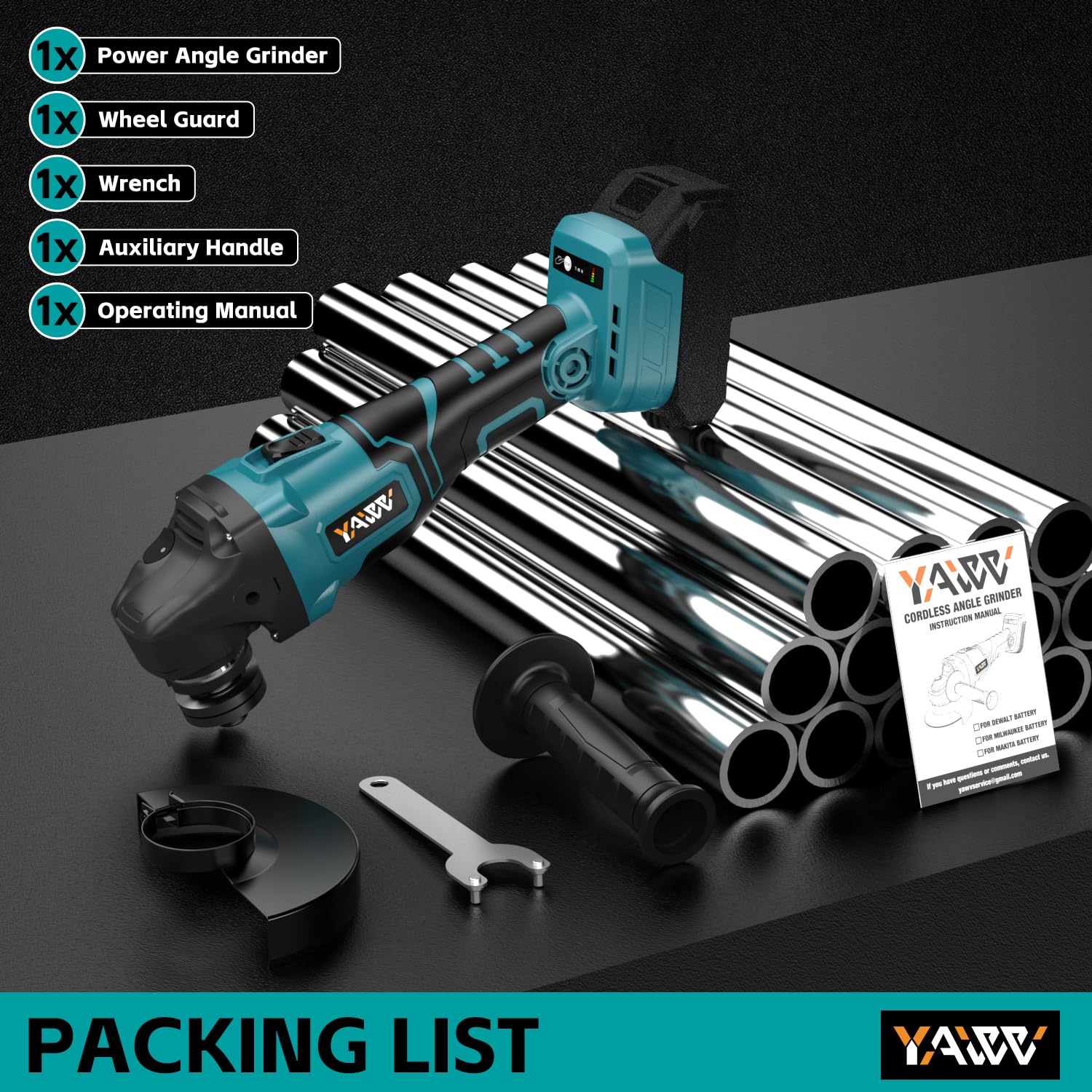 **Makita 18V Cordless Angle Grinder - 3 Speed Adjustable Brushless Motor, 8500 RPM, 5/8''-11 Spindle, Compatible with 4-1/2'' Wheels for Cutting & Grinding (Battery Not Included) - Perfect for Metalwork, Woodworking & DIY Projects**