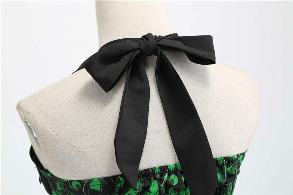 Women's St. Patrick's Day Fancy Dress - Green Clover Shamrock Irish Lady Costume for Party & Celebration