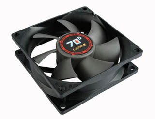 LEPA 80 x 25mm High Performance Cooling Fan with BOL Bearing, Variable Speed Adapter - Quiet PC Case Fan for Gaming Computers, Workstations & Home Office Desktops (Model LP 70D08R)