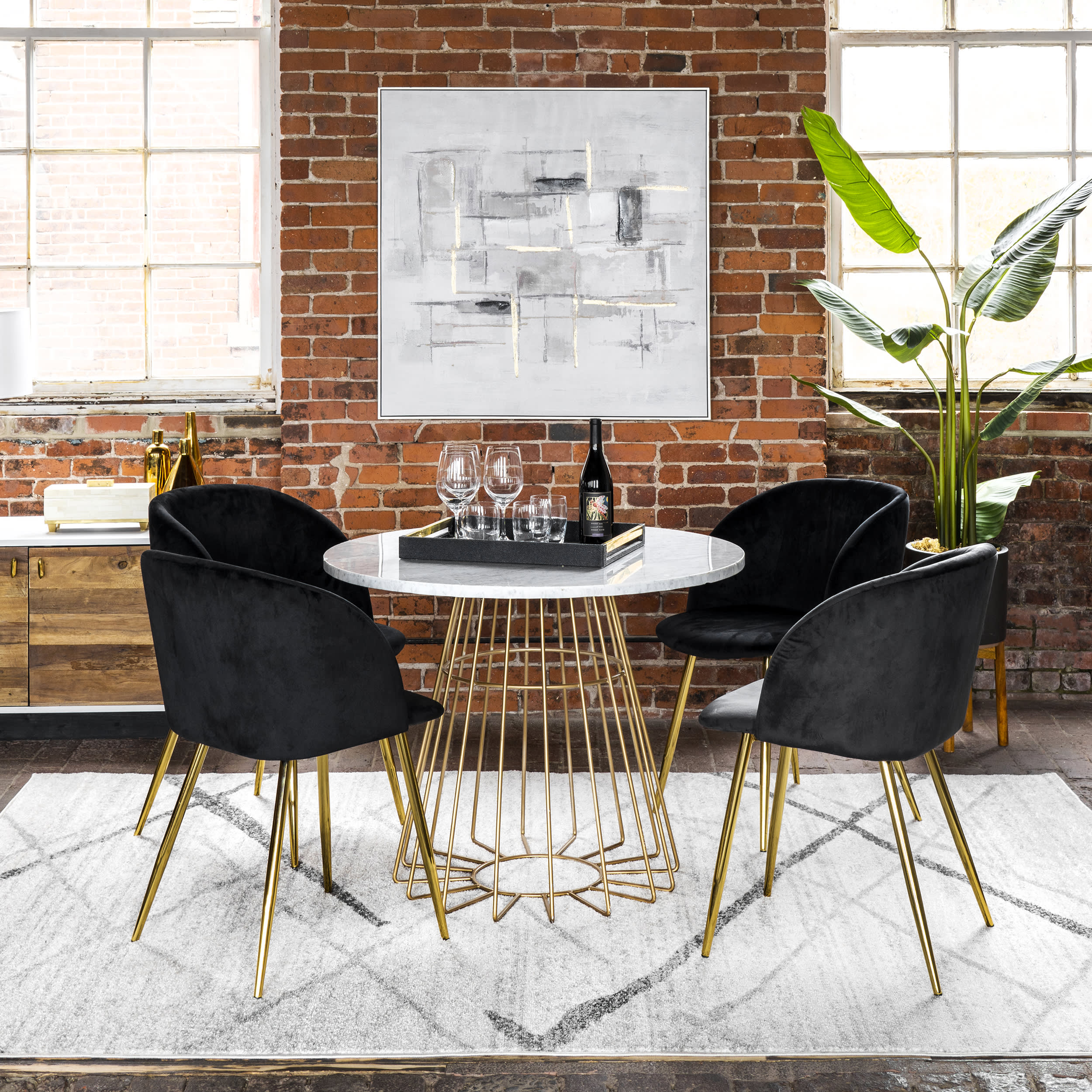 Stylish Grey Broken Lattice Pattern Area Rug - Perfect for Living Room, Bedroom, or Office Decor