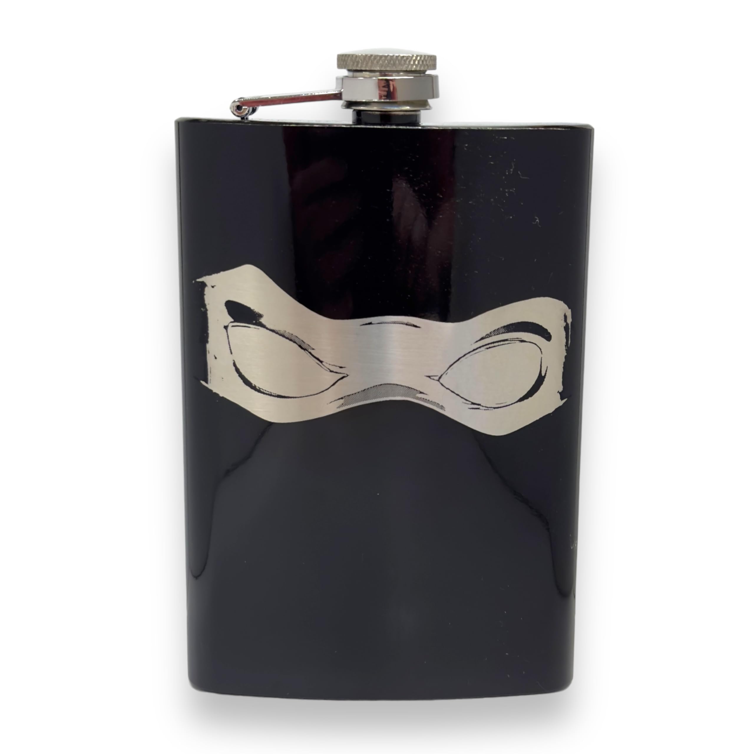 8oz Black Ninja Mask Flask - Insulated Stainless Steel Water Bottle for Outdoor, Gym, Hiking & Travel - Leakproof & Durable