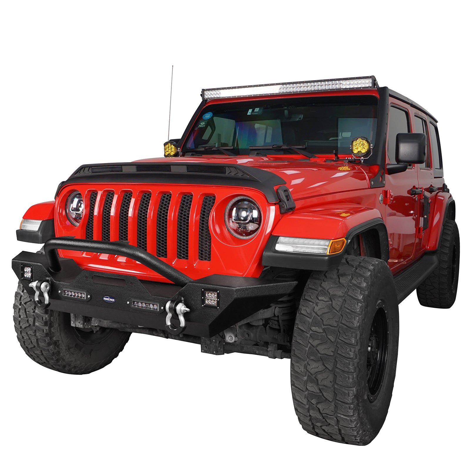 18-24 Jeep Wrangler JL Mid Width Trail Front Bumper with Winch Plate & U Box | Heavy Duty Off-Road Protection for Rock Crawling & Overlanding Adventures