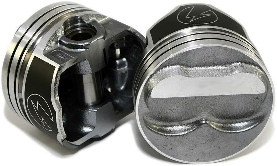 SPEED PRO Hypereutectic .125 Dome Pistons Set with MOLY Rings for Chevy SB 350 5.7L STD - High Performance Engine Upgrade for Racing & Street Use