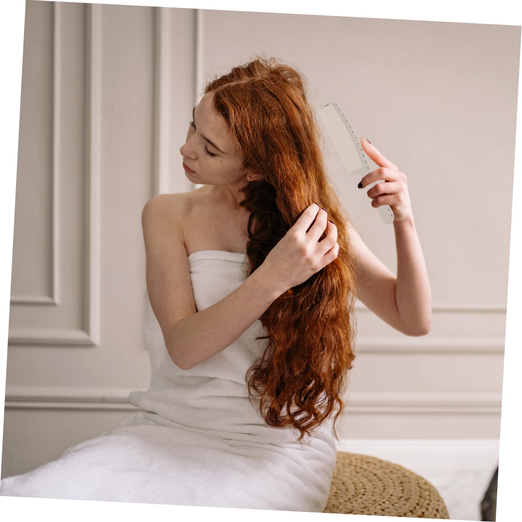 Minkissy Professional Hair Cutting Comb - Precision Ruler Comb with Wide & Thin Teeth for Styling, Braiding, Barber & Salon Use - Perfect for Hairdressers, Stylists & Home Haircuts