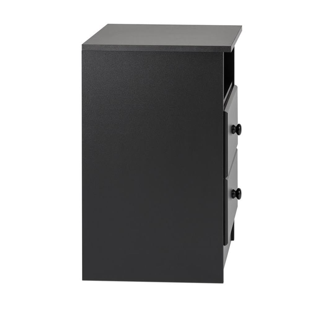 Pemberly Row 3-Piece Bedroom Set - Black 2 Nightstands & 6-Drawer Double Dresser for Master Bedroom Furniture