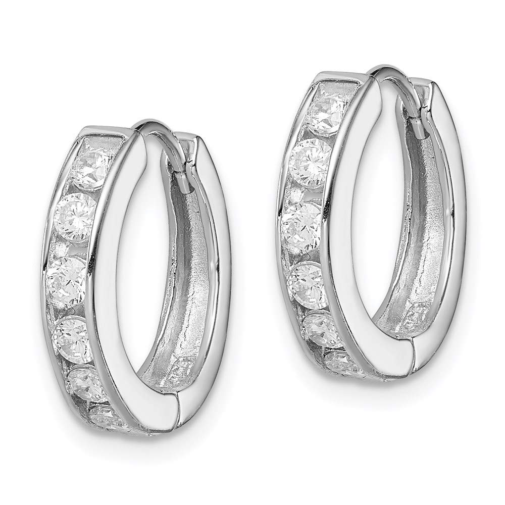 925 Sterling Silver Cubic Zirconia Hoop Earrings for Women - Elegant Fine Jewelry Gift for Her - Perfect for Weddings, Parties & Everyday Wear