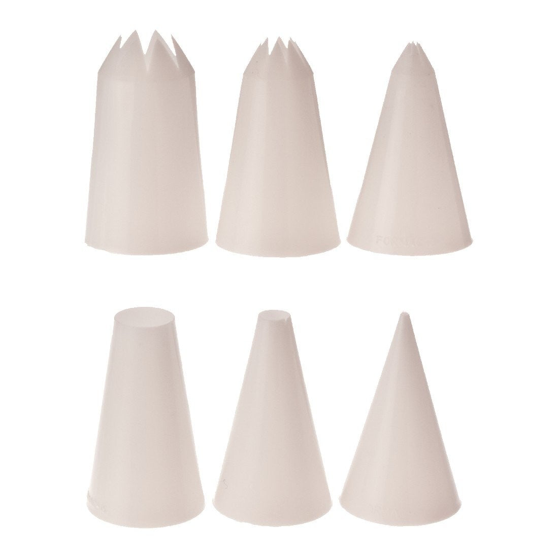 Appetito Premium Piping Nozzles Set of 6 - Stainless Steel Cake Decorating Tips for Baking, Cupcakes & Cookie Designs - Perfect for Home Bakers & Professional Pastry Chefs