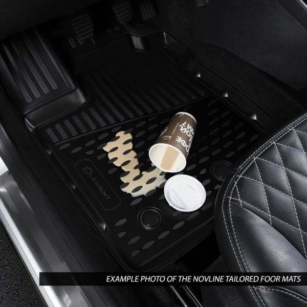 3D Rubber Floor Mats for Nissan Navara NP300 Dual Cab 2016+ (Manual Transmission) - Heavy Duty, Custom Fit, 3-Piece Set - Perfect for Off-Roading, Work Trucks & All-Weather Protection (Part #EXP.ELEMENT3D3665210K)