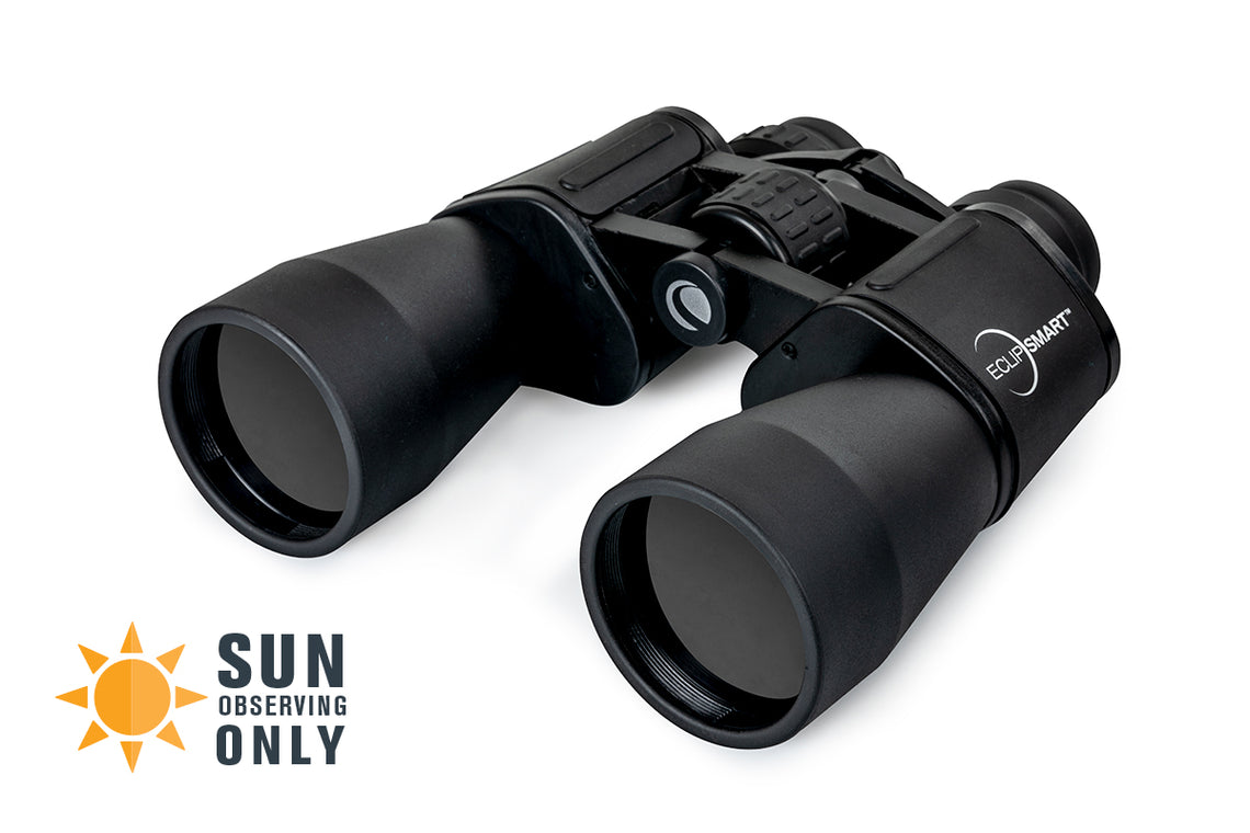EclipSmart 12X50mm Porro Prism Solar Eclipse Binoculars - Perfect for Astronomy, Bird Watching & Outdoor Adventures