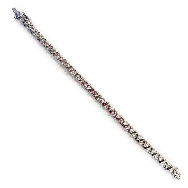 14K White Gold Diamond Bracelet for Women - Elegant Tennis Bracelet Gift for Anniversary, Wedding & Special Occasions