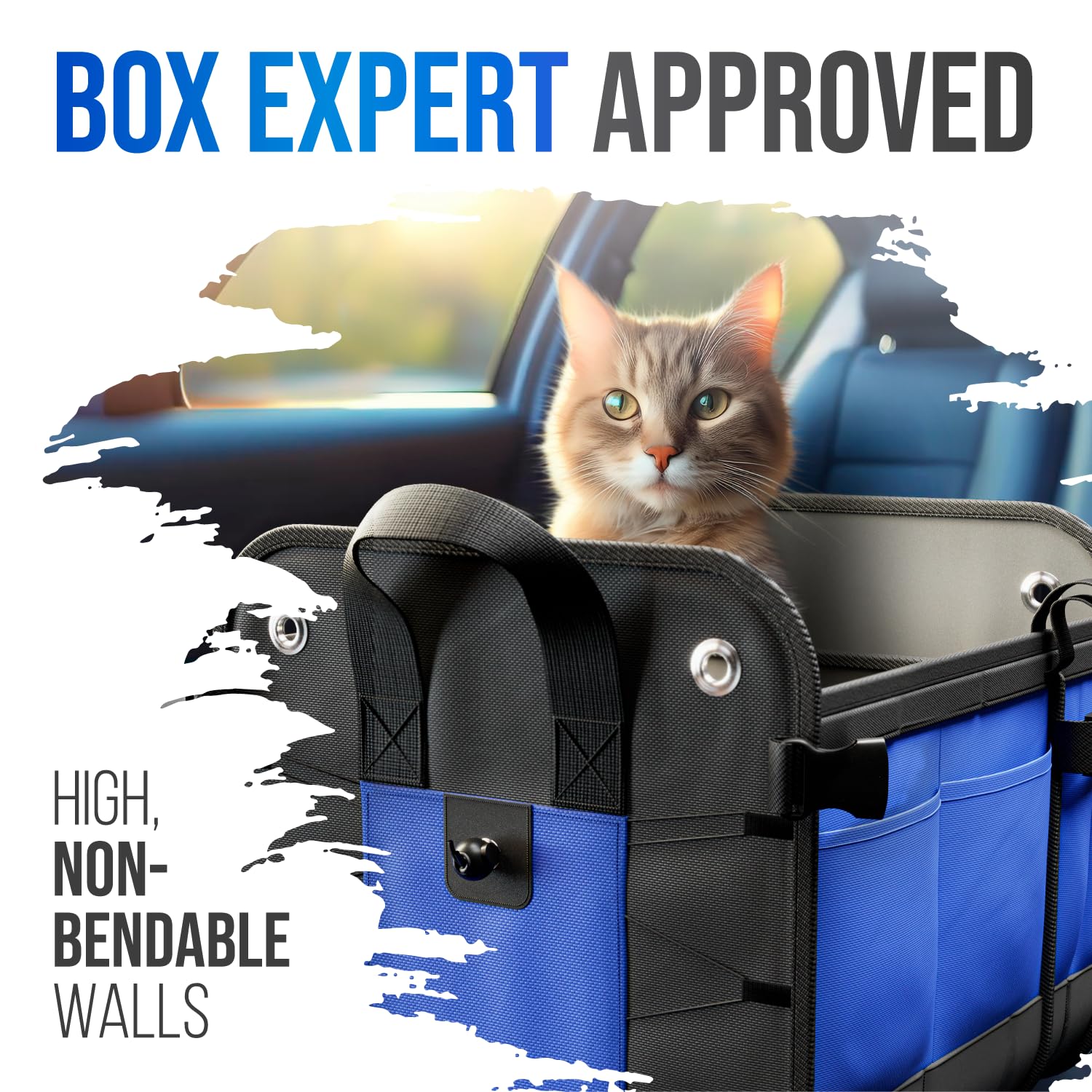 Premium Car Trunk Organizer - Large Collapsible Storage Box with Adjustable Compartments | Heavy-Duty SUV/Truck Cargo Organizer | Waterproof Non-Slip Trunk Bin for Groceries, Tools & Travel Essentials | Perfect for Road Trips, Camping & Daily Commute