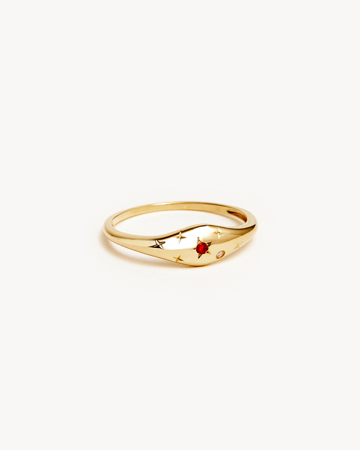 14K Solid Gold Lucky Starry Night Zodiac Diamond Ring for Scorpio - Perfect for Birthdays, Anniversaries & Astrology Gifts
