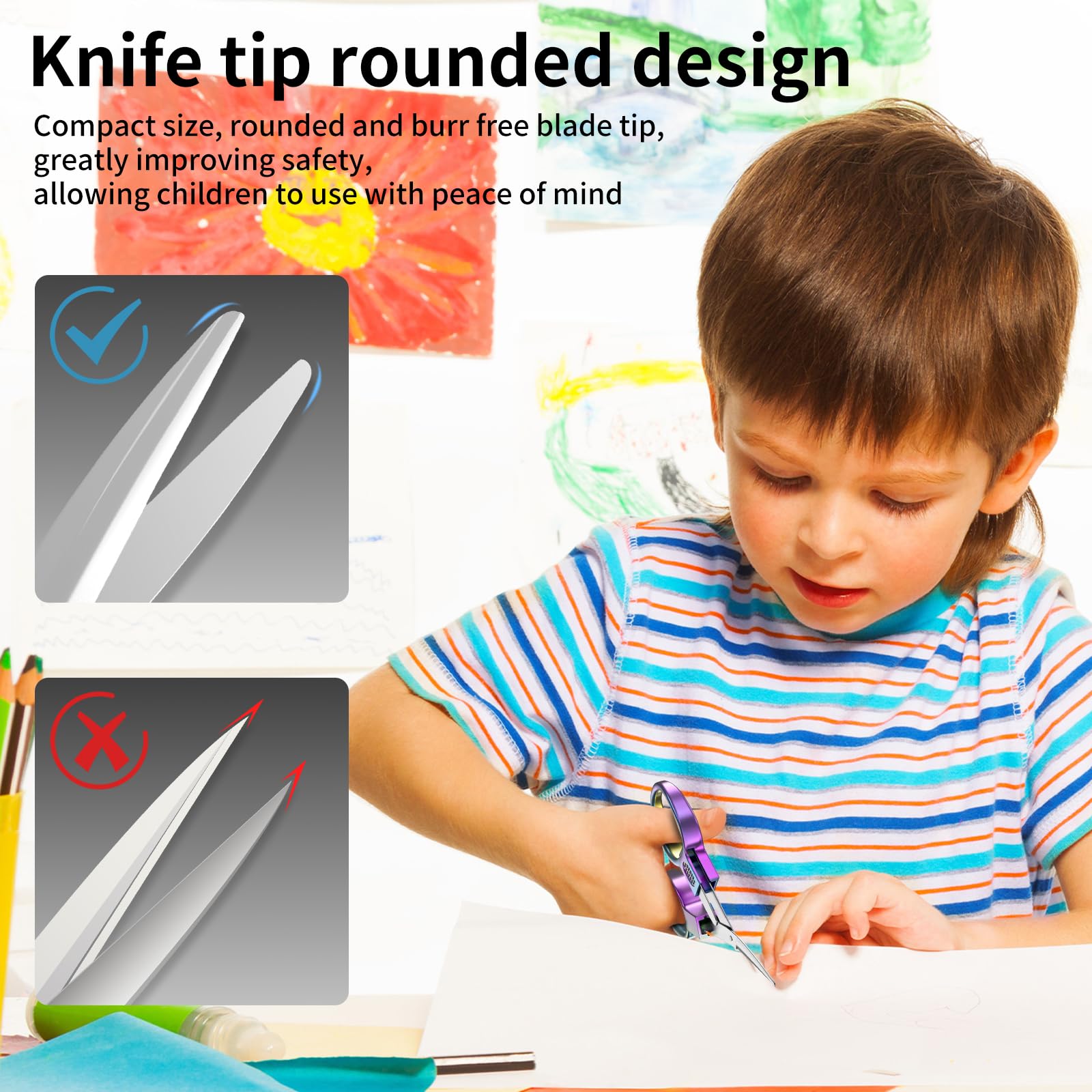 Portable Stainless Steel Folding Scissors - 2 Pack Mini Travel Scissors for Crafting, Office, Outdoor & Home Use | Compact Pocket-Sized Design for Camping, Sewing & Everyday Carry