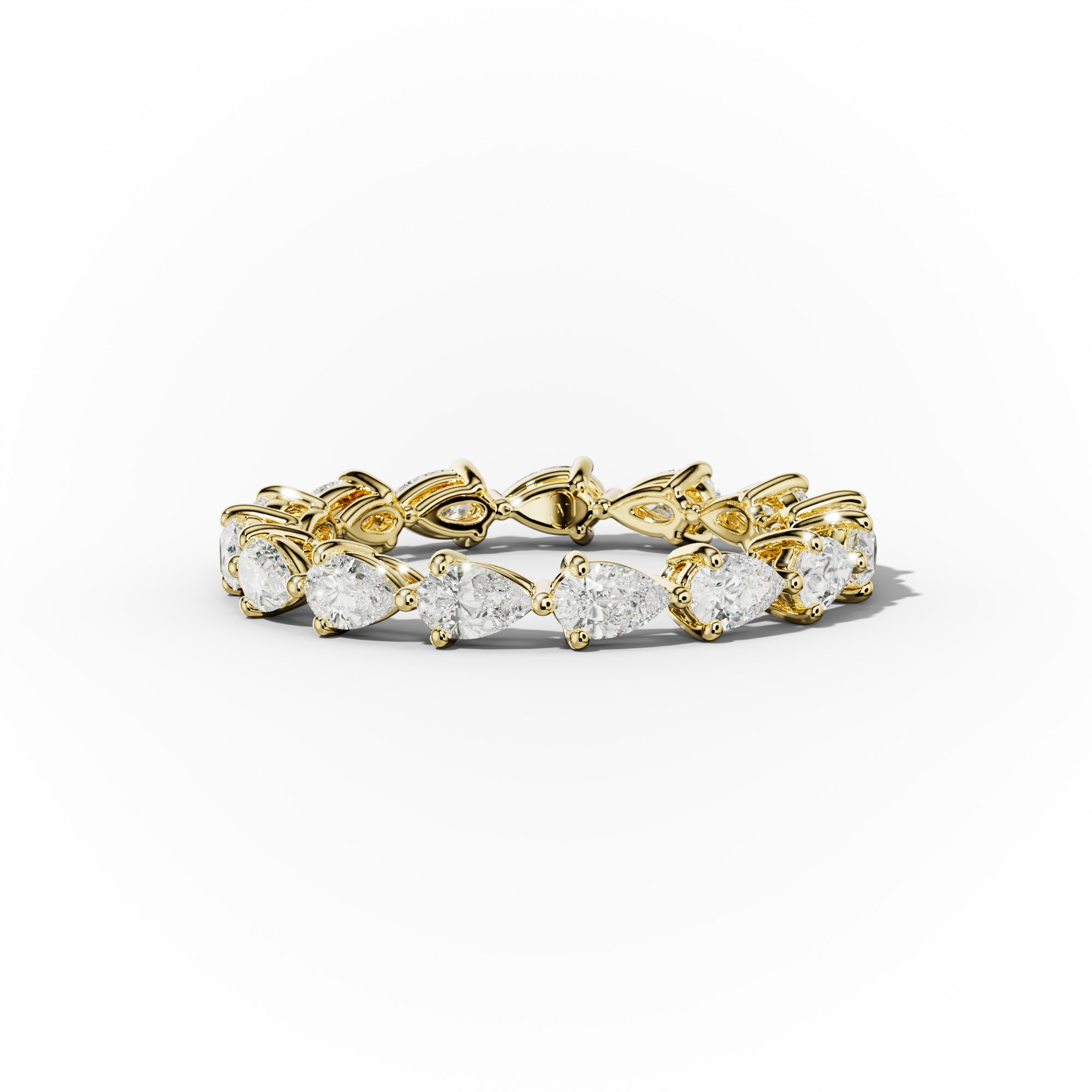 1.0 Carat East West Pear Shape Diamond Eternity Band - Elegant Wedding Ring for Women, Anniversary Gift, Stackable Bridal Jewelry (Perfect for Proposals, Engagements & Special Occasions)