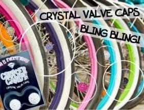 **Cruiser Candy Bling Rhinestone Crystal Tire Valve Stem Caps - Sparkling Air Valve Covers for Bicycle, E-Bike, Motorcycle, Car, Truck, SUV, ATV & Golf Cart (Fuchsia Hot Pink) - Add Glam to Your Ride**