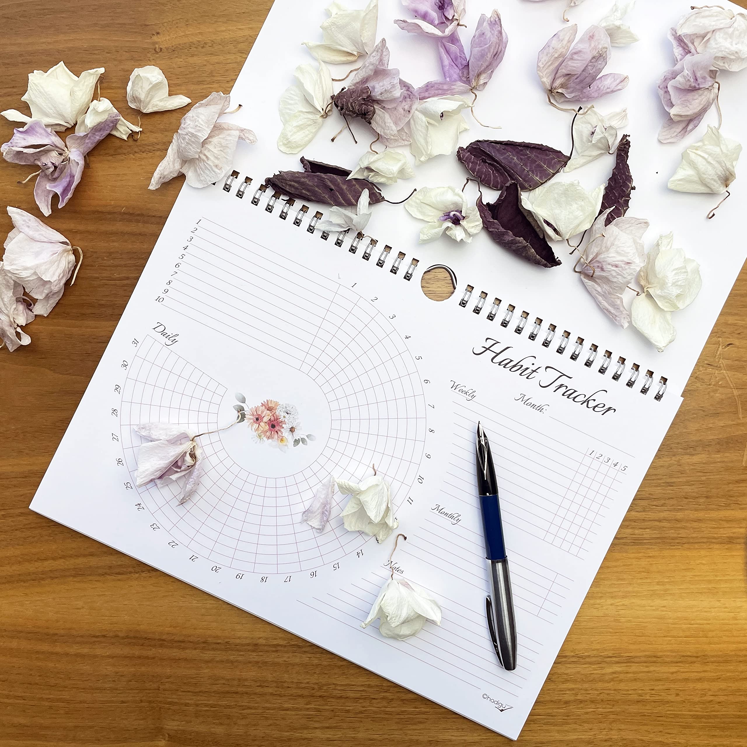 Best Habit Tracker Journal & Planner - Spiral Bound Motivational Calendar with Hanger - Daily Goal Tracking for Productivity, Fitness & Mental Health - Perfect for Students, Professionals & Self-Improvement