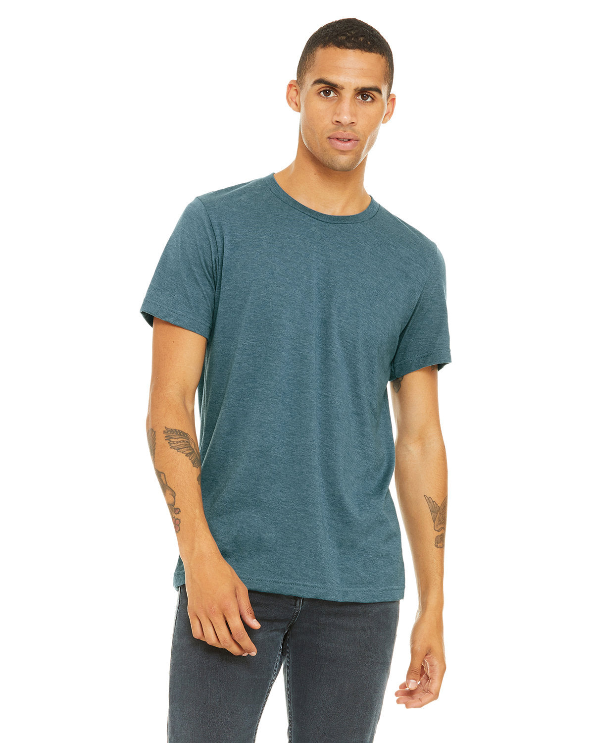 Bella + Canvas 3001CVC Unisex Heather CVC Crew Neck T-Shirt - Soft Cotton Blend for Men & Women - Perfect for Casual Wear, Screen Printing & Everyday Outfits