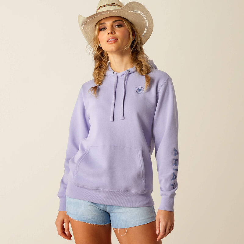Ariat Logo 2.0 Hoodie - Sweet Lavender Pullover Sweatshirt for Men & Women | Comfortable Casual Wear for Outdoor Activities, Work & Everyday Use