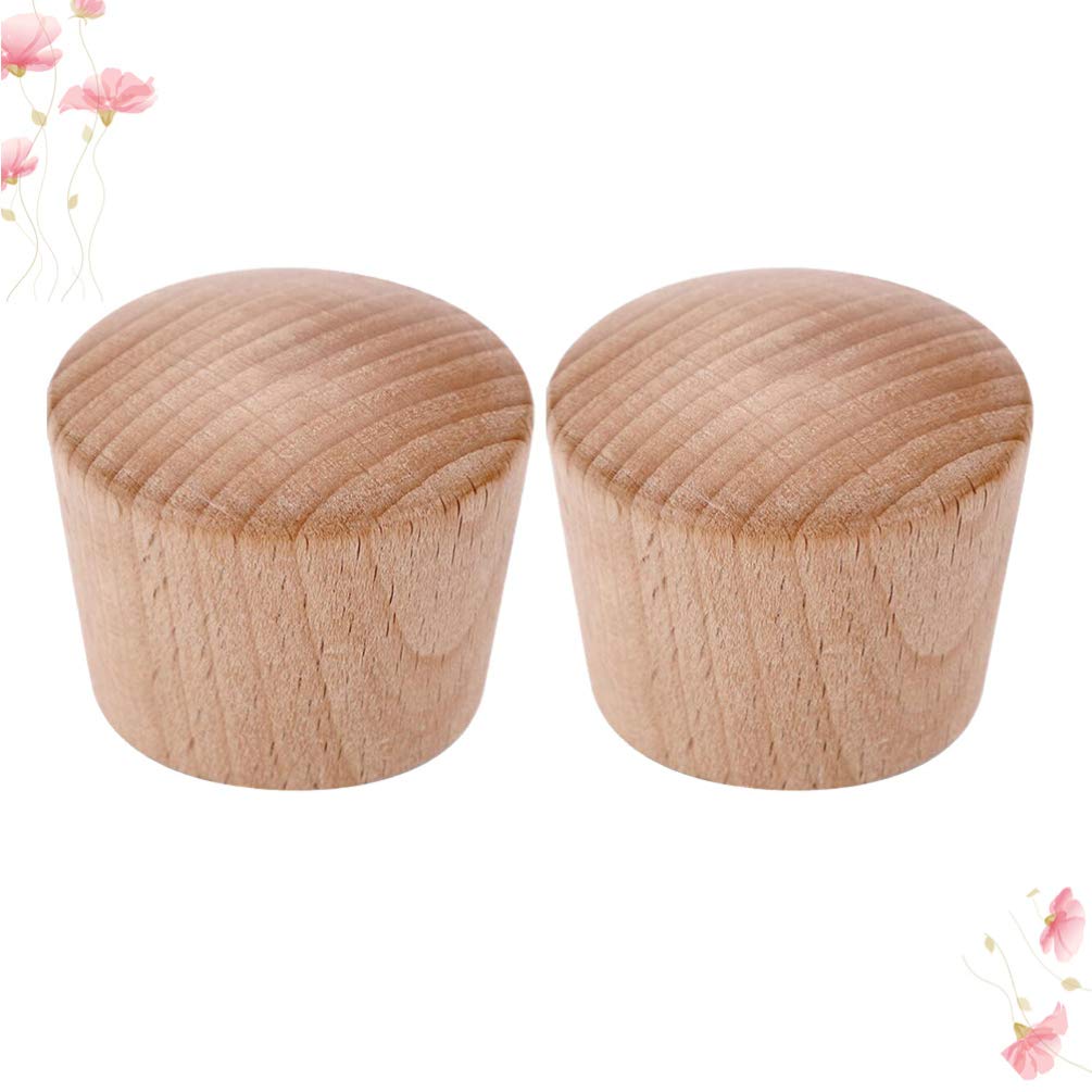2pcs Universal Wooden Pot Lid Knobs - Durable Wood Kitchen Cookware Lid Handles for Secure Grip - Perfect for Stovetop Cooking, Baking, and Everyday Kitchen Use