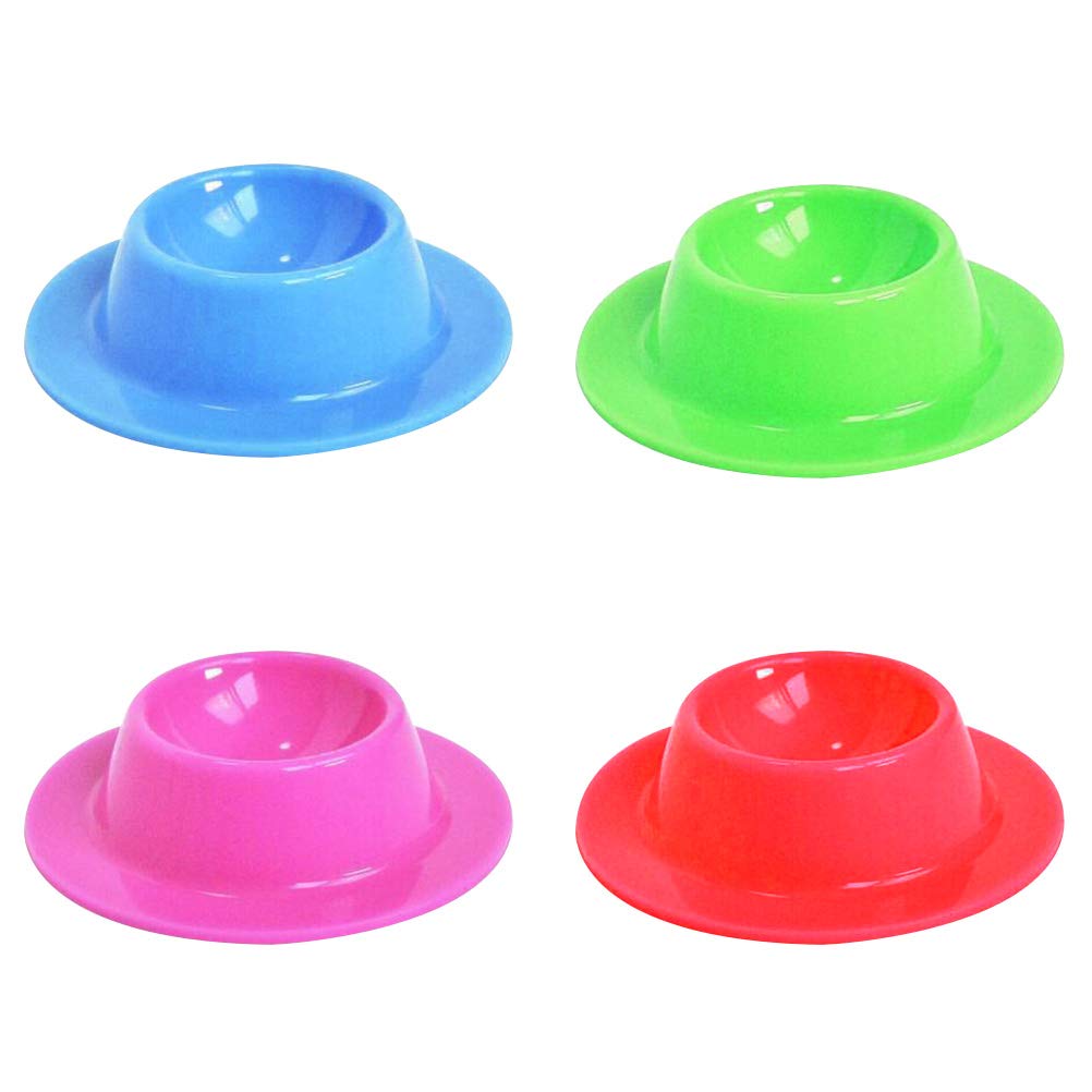 BESTONZON 4-Piece Soft Silicone Egg Holder - Boiled Egg Cups, Refrigerator Egg Container & Kitchen Gadget (Assorted Colors) - Perfect for Breakfast, Meal Prep & Kitchen Organization