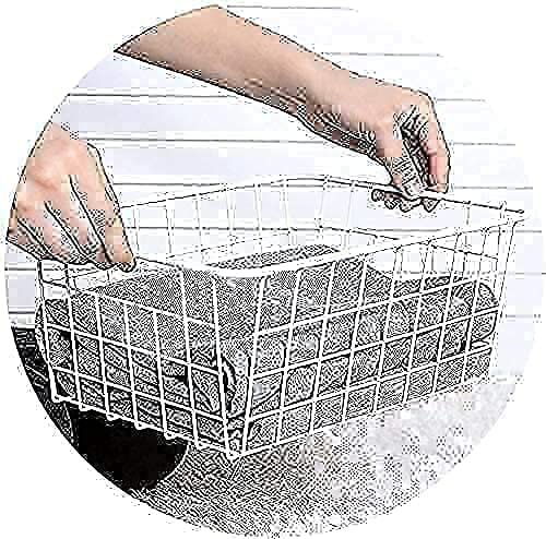 iPEGTOP Deep Refrigerator Freezer Baskets - Set of 5 Large Wire Storage Bins with Handles for Kitchen Organization | Perfect for Pantry, Freezer, Cabinet & Closet Storage | Durable Pearl White Household Organizer