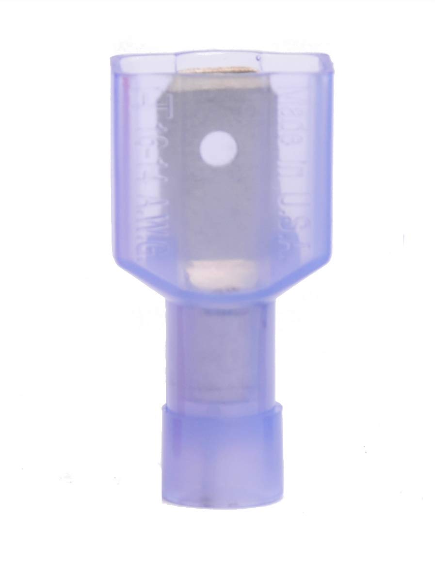 16-14 AWG Fully Insulated Nylon Hump Jacket 250 Male Quick Disconnect Terminals - 1000pcs Bulk Package for Automotive, Marine & Industrial Wiring Applications