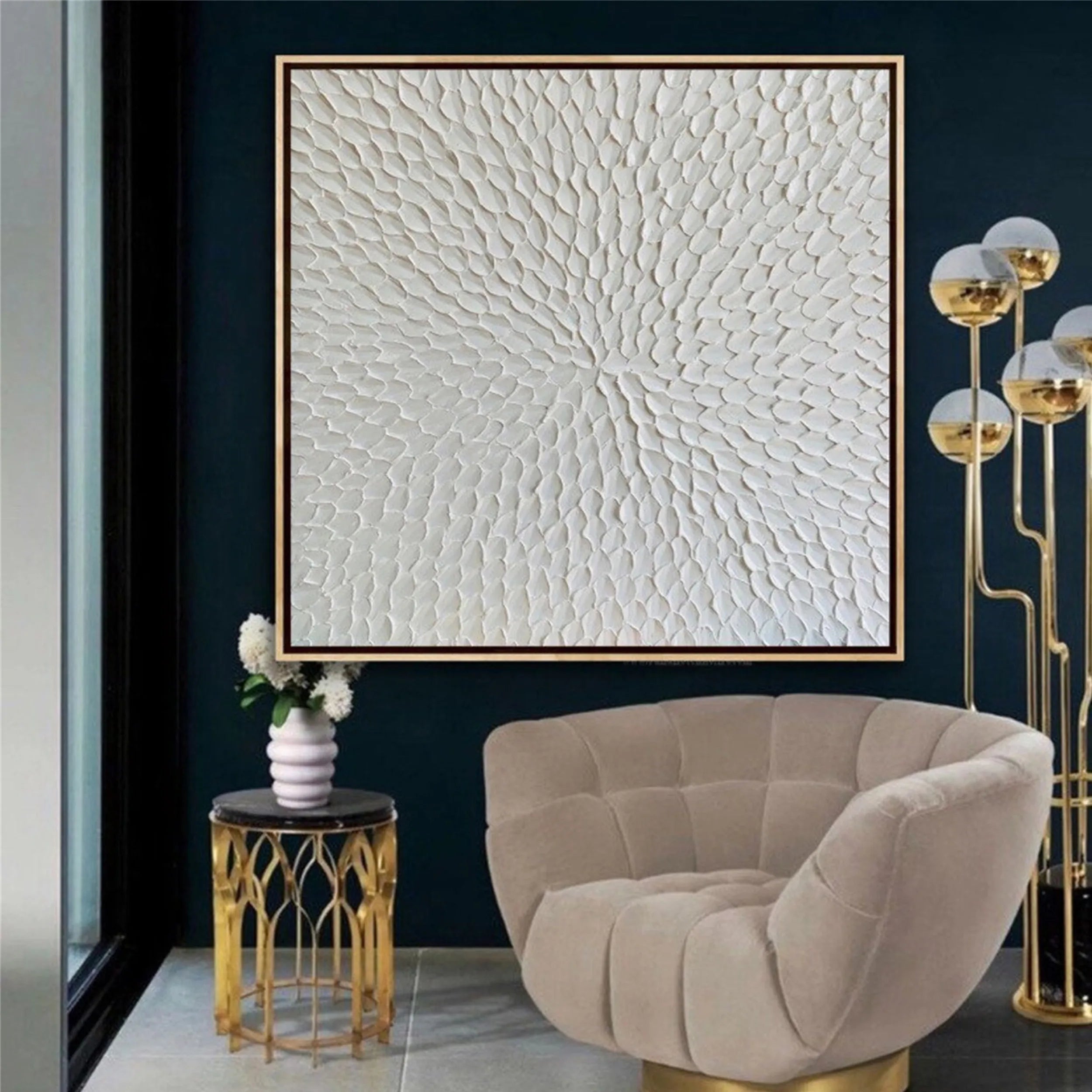 Flower and Tree Painting #FT077 - Handmade Canvas Artwork for Home & Office Decor | Perfect for Living Room, Bedroom, and Office Wall Decoration