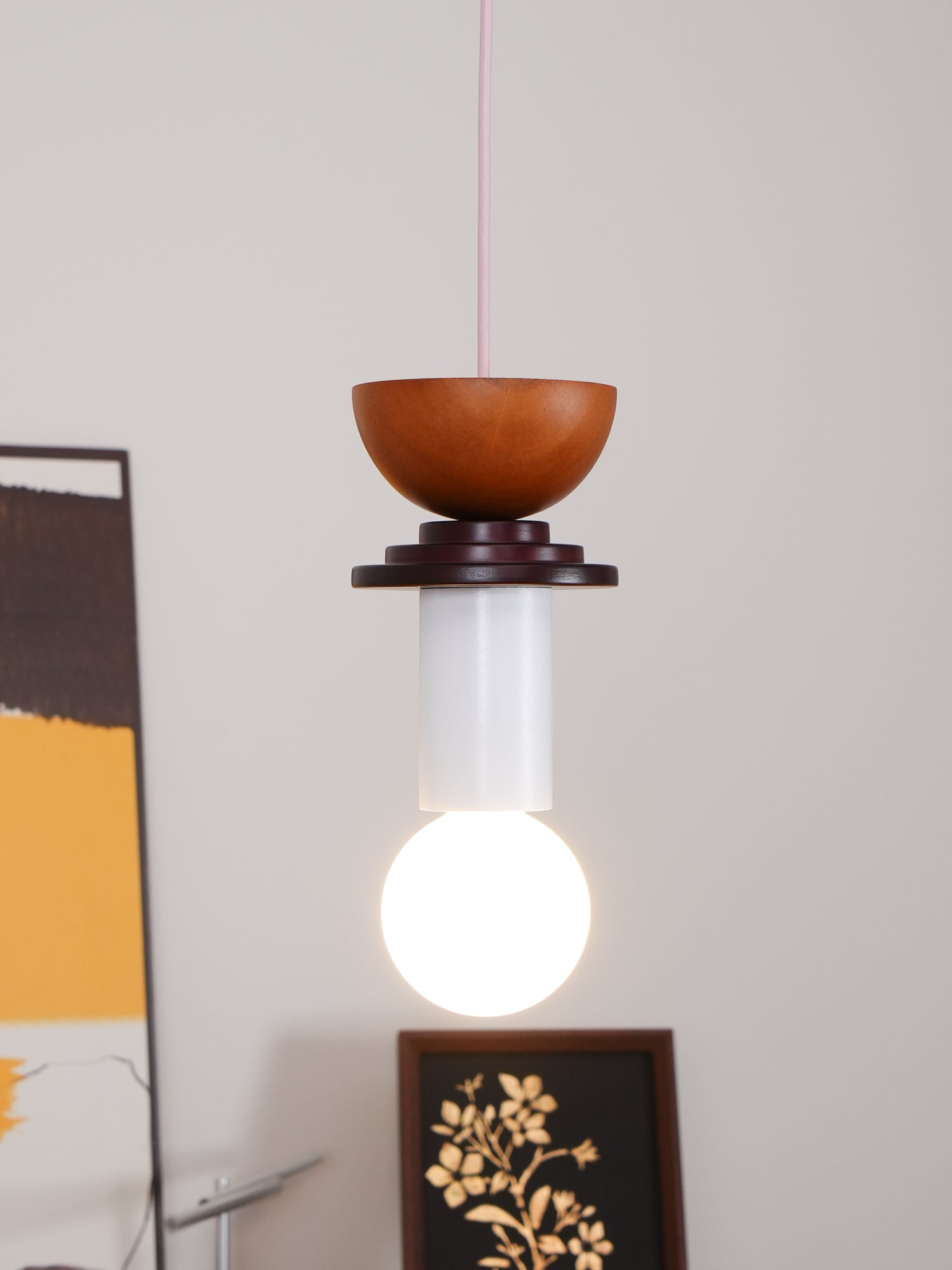 Modern Geometric Building Blocks Pendant Lamp - Handmade Wooden Hanging Light Fixture for Dining Room, Kitchen Island, Living Room & Bedroom Decor