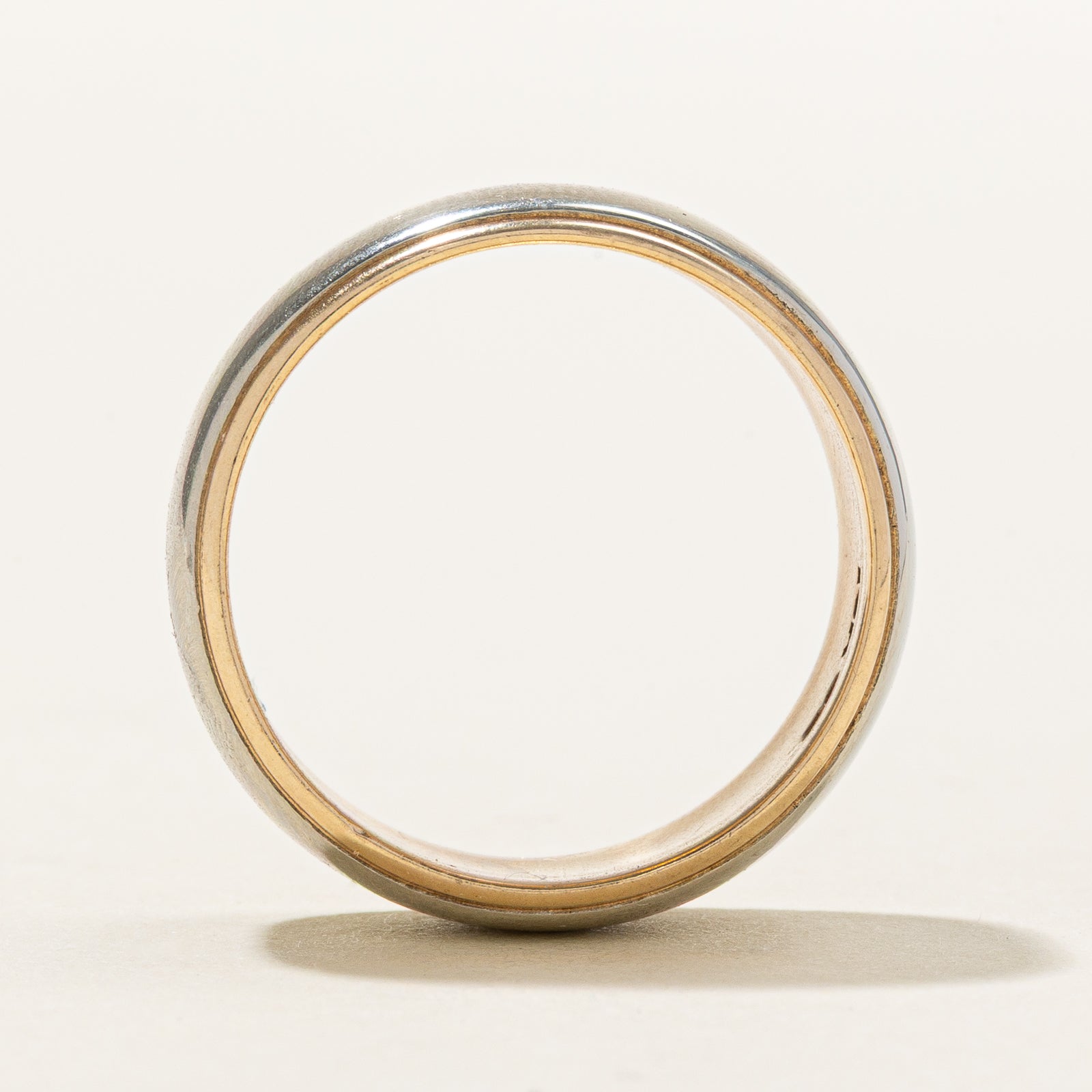 10K Two Tone Gold Engraved Cigar Band Ring - 9mm Wide Size 7.5 - Perfect for Weddings, Anniversaries & Luxury Gifts for Men