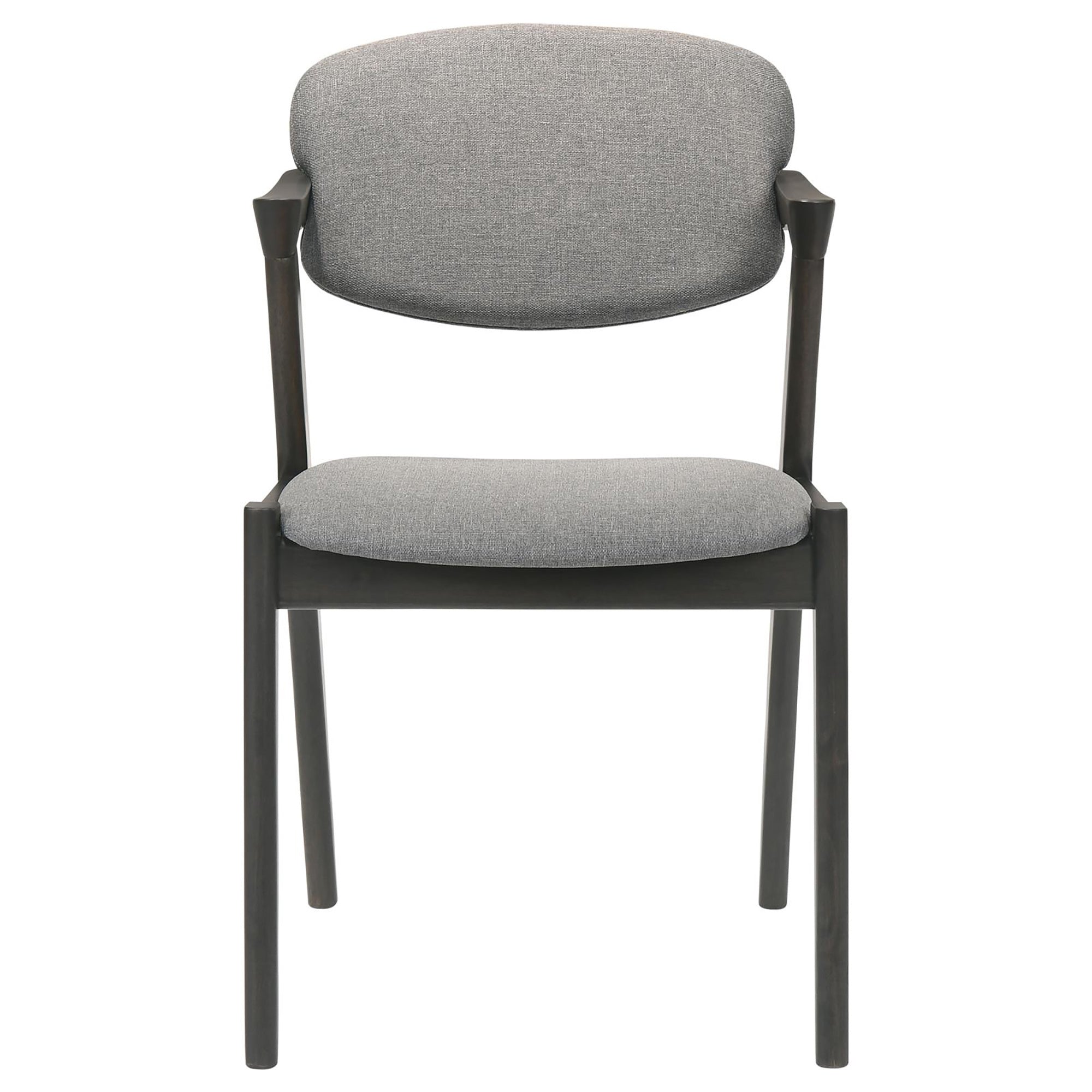 Stylish Brown Grey & Black Dining Chairs (Set of 2) - Modern Kitchen & Dining Room Furniture for Home & Restaurant Use