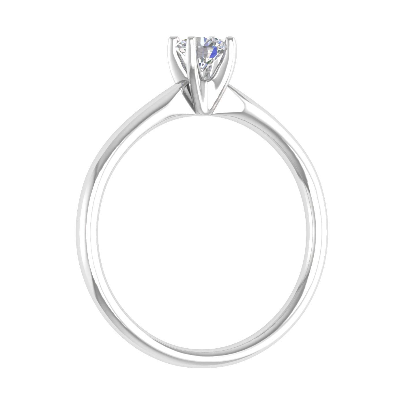1/5 Carat 4-Prong Solitaire Diamond Engagement Ring in 10K Gold - Perfect for Proposals, Anniversaries & Wedding Bands