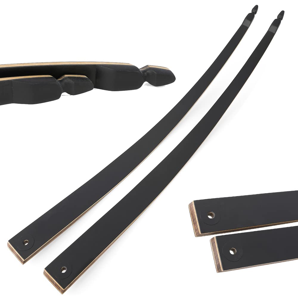 60 Inch Black Hunter Takedown Longbow 20-60lbs - Traditional Wood Longbow for Right & Left Hand - American Hunting Bow for Outdoor Archery, Target Practice & Survival Training